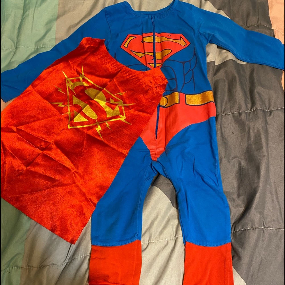 Superman onesie pajamas with cape size 24m